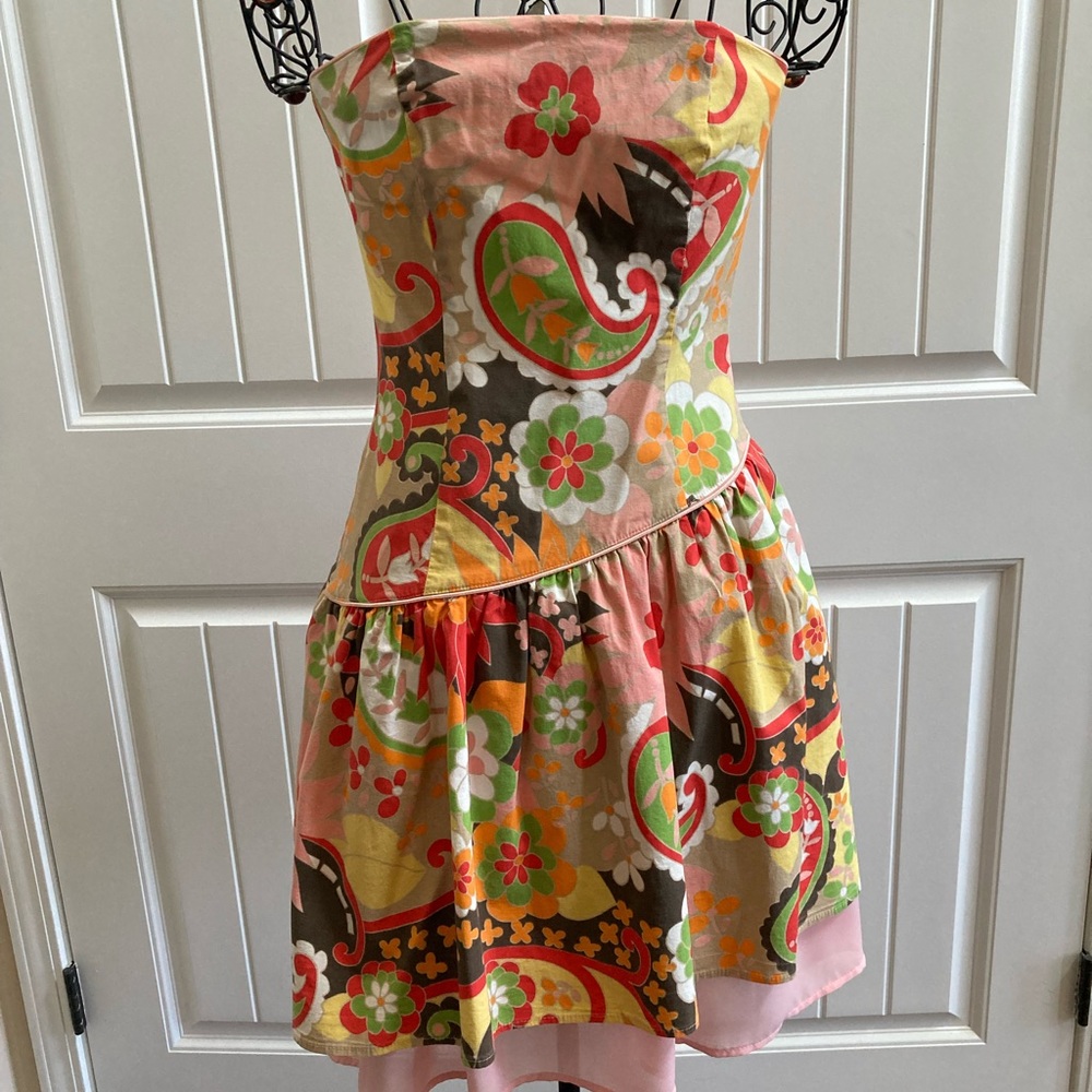 Vintage FOREVER 21 paisley floral mini dress